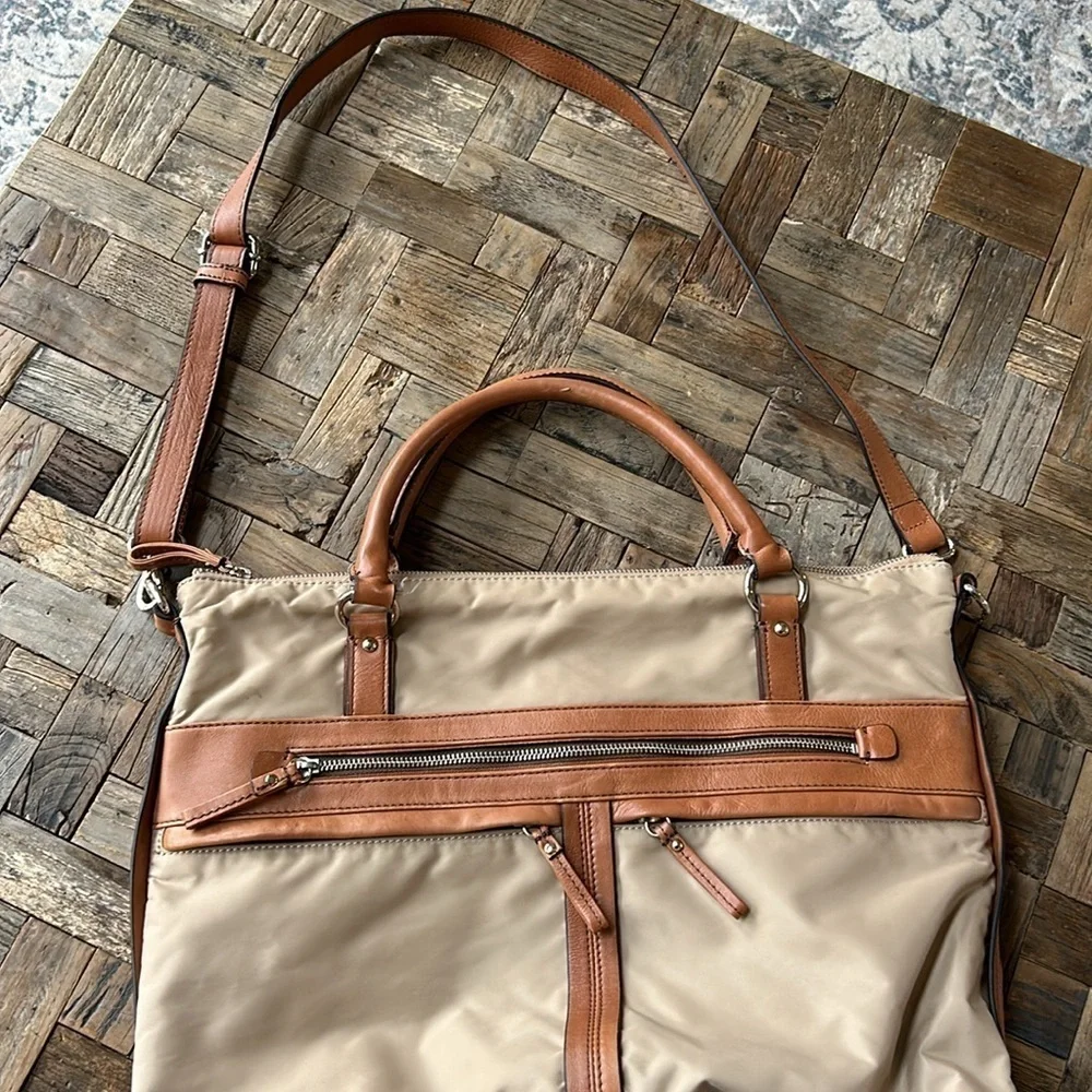 Banana Republic Nylon Leather Laptop Bag